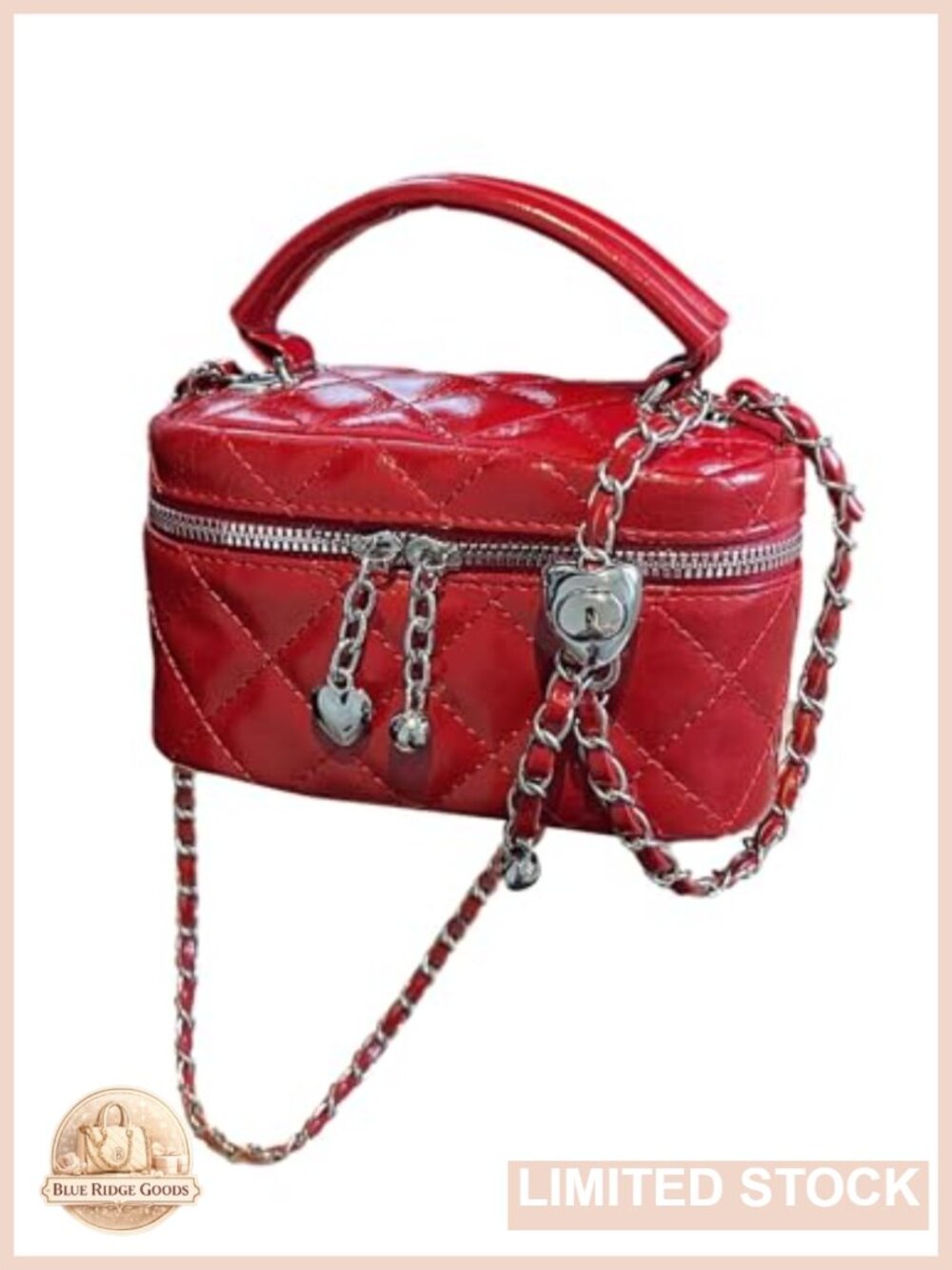 Faux Leather Quilted Crossbody Bucket Bag Mini Y2K Chain Strap